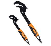 Lot de 2 clés à molette réglables multifonctions en acier au carbone uto-réglable pour réparation automatique de robinet d'évier de toilette de voiture, entretien domestique