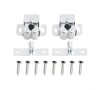 Lot de 2 clips de porte magnétiques pour armoires, mécanisme de fermeture push-to-open avec joint résistant à l'usure, réduction du bruit pour commodes et tiroirs, alliage de zinc blanc/or/antique