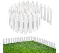 Lot de 2 clôtures en bois miniatures - Accessoires de lutin miniature - Porte de lutin - Clôture de jardin - Clôture en bois - Décoration pour ornements décoratifs - 5 × 90 cm