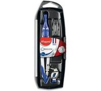 Lot de 2 Coffrets compas Origin, compas mine + 1 bague universelle + 1 étui mines assortis bleu ou rouge G