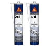 Lot de 2 colles mastic marine SIKA Sikaflex 291i - Blanc - 300ml