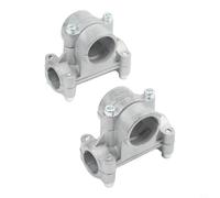 Lot de 2 colliers de serrage ergonomiques pour débroussailleuses en alliage d'aluminium Argenté 26 mm 28 mm