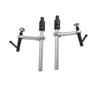 Lot de 2 colliers de serrage rapide pour le travail du bois, support bas avec trou de fixation de 16 mm, envergure max. 160 mm, pince de table ergonomique pour établis et tables de soudage, argenté