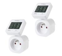 Lot de 2 compteur d'énergie GreenBlue, GB615 E, wattmètre, 16A, max. 3680W, mémoire secondaire