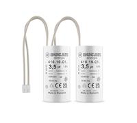 Lot de 2 Condensateurs 3,5uF Moteur Volet Roulant BUBENDORFF - Condensateur avec Connecteur JST pour Réparation Pro de Volet Roulant - Haute Qualité & Longue Durée de Vie - Fond Plat 450V - VOLET TECH