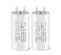 Lot de 2 Condensateurs Volet Roulant 2,5 µF 450V Cosses Faston 2,8 mm - Compatibles Moteur Somfy, Simu 6 à 8 Nm - Condensateurs Permanents MECO avec Mousses de Maintien