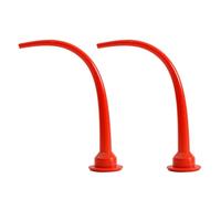 Lot de 2 cônes en silicone de 30 cm, 2 buses en plastique, outil de calfeutrage rouge, applicateur de buse de calfeutrage pour pistolet à calfeutrer (C)