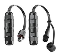 Lot de 2 connecteurs de fils d'entrée et de sortie pour lampes d'extérieur | Compatible avec Govee H706A, H706B, H706C, H703A, H703B, connecteur d'épissure de câble d'extension étanche