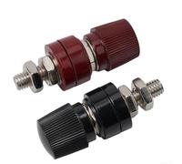 Lot de 2 connecteurs de poteau en cuivre avec options de filetage M6 M8 M10 pour la distribution d'énergie dans les voitures, camping-cars, bateaux, panneaux solaires et panneaux industriels (M8)