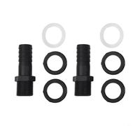 Lot de 2 connecteurs de tuyau de 25 mm pour réservoirs d'eau de pluie, adaptateur de robinet en plastique et raccord de sortie, pour une installation facile, kit de récolte de pluie de jardin avec