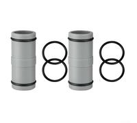 Lot de 2 connecteurs de tuyau de piscine à double extrémité avec joint torique en caoutchouc pour tuyaux de piscine hors sol Intex pour raccord sans fuite compatible avec Coleman 32 mm