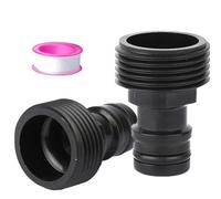 Lot de 2 connecteurs mâles de robinet de 1,9 cm, connecteur de robinet de jardin, raccords d'arrosage mâles BSP de 1,9 cm pour adaptateur de robinet fileté (lot de 3)