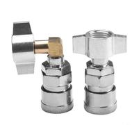 Lot de 2 connecteurs pneumatiques, coude droit, joint de souffleur d'air intégré pour réservoir de gaz de camion, ensemble de raccords en métal argenté