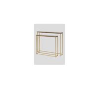 Lot de 2 consoles en marbre or, droites - Chehoma, Trani - 100x20x81 cm