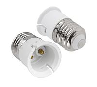 Lot de 2 convertisseurs de douille E27 vers B22, adaptateur de douille à vis à baïonnette, adaptateur de base de lampe ES vers BC, puissance maximale 60 W, tension 0-250 V, pour ampoules LED, à