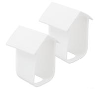 Lot de 2 coques de protection en silicone pour EufyCam 2C - Anti-poussière et pluie - Bouclier à enfiler avec aérations pour caméra de surveillance de jardin (blanc)