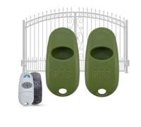 Lot de 2 coques en silicone pour télécommande de portail 433,92 MHz - Étui de protection antichoc compatible avec CAME TOP-432EE - Housse pour télécommande de porte de garage (Vert forêt)