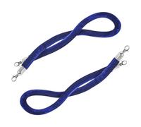 Lot de 2 cordes de barrière en velours avec crochet argenté for tapis rouge/remise de diplômes(Blue,2m/6.5ft)