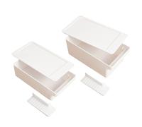 Lot de 2 coupe-beurre avec récipient pratique | Outil facile à utiliser pour couper et ranger le beurre, récipient à fromage pratique avec couvercle