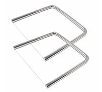Lot de 2 coupe-fromage en acier inoxydable en forme de U | Coupe-fil manuel, coupe lisse, tranches lisses, adhérence minimale, rinçage facile, taille compacte, planche à fromage, tofu