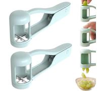 Lot de 2 coupe-raisins pour tout-petits avec lames en acier inoxydable et poignée en plastique - Trancheuse de fruits en une seule pression pour raisin, tomate cerise, fraise, olive, gadget de cuisine