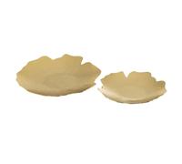 Lot de 2 Coupelles Design Aluminium 43cm Or