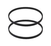 Lot de 2 courroies d'entraînement en caoutchouc compatibles avec ponceuse Makita 9910 9911 - Courroie à boucle fermée - 6 mm de largeur - 300 mm de circonférence - Pas de dents de 3 mm - Noir