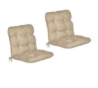 Beautissu Lot de 2 coussins pour fauteuils à dossier bas Flair NL, 100 x 50 x 8 cm, naturel