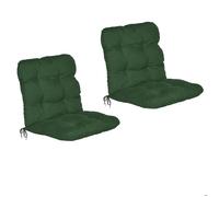 Beautissu Lot de 2 coussins pour fauteuils à dossier bas Flair NL, 100 x 50 x 8 cm, vert foncé