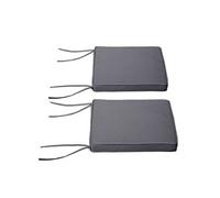 Outsunny - Coussins de chaise - Lot de 2 déhoussables 45x45 cm rembourrage 5 cm polyester gris foncé