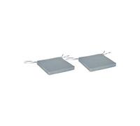 Coussins de chaise - Outsunny - lot de 2 fauteuil jardin assise déhoussable rembourrage 5 cm - polyester - 45x45cm - gris clair