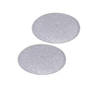 Lot de 2 coussins d'assise JONITA, en feutre gris