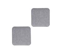 Lot de 2 coussins d'assise ROMEO, en feutre gris