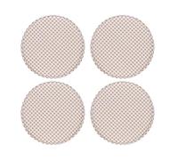 Lot de 2 coussins d'assise ronds en cuir synthétique imperméable pour | Coussin de siège antidérapant avec sangles pour bistro, bar, patio, terrasse et tabourets de jardin