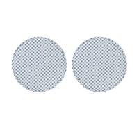 Lot de 2 coussins d'assise ronds en cuir synthétique imperméable pour | Coussin de siège antidérapant avec sangles pour bistro, bar, patio, terrasse et tabourets de jardin