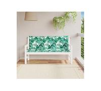 vidaXL Coussins de banc de jardin Motif de feuilles - Lot de 2, coussins de siège Extérieur/Intérieur
