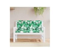 vidaXL Lot de 2 Coussins de Banc de Jardin Motif de Feuilles, Coussin de Siège, Coussin de Meuble de Terrasse Patio Salon 379056 Multicolore G