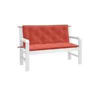 vidaXL Coussins de banc de jardin - Lot de 2 en tissu - Rouge mélangé - 4002603