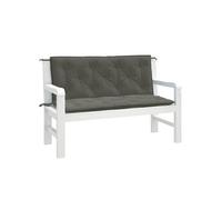 Lot de 2 Coussins de Banc de Jardin, Oreillers de Balcon, Coussins de Sièges Patio Jardinage Terrasse Extérieur, Gris 4002598