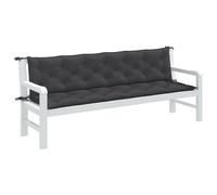 vidaXL Coussins de banc de jardin 2 pcs. Melange Anthracite 200x50x7 cm Tissu