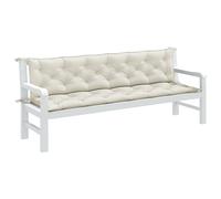 vidaXL Coussins de banc de jardin 2 pcs. Melange Crème 150x50x7 cm Tissu