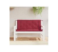 vidaXL Coussins de banc de jardin Lot de 2 – Imperméable, Tissu Oxford, Cordes – Rouge Bordeaux