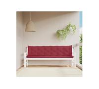 vidaXL Lot de 2 Coussins de Banc de Jardin, Revêtement de Banc avec Jeux de Cordes, Coussin d'Extérieur Imperméable, Rouge 361744 Rouge G