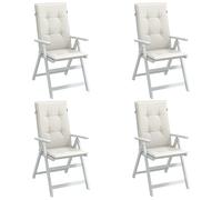 Lot de 2 Coussins de Chaise à Dossier Haut Oreillers Taupe Mélangé Tissu vidaXL