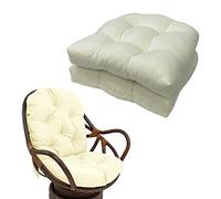 Lot de 2 coussins de chaise en forme de U 48 x 48 cm, 10 cm d'épaisseur, coussins de rechange pour chaises œufs, hamacs, bancs - Idéal pour l'extérieur, le jardin et la cour
