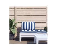 vidaXL Rayures Bleu/Blanc