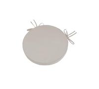 Lot de 2 coussins de siège ronds imperméables de 35 cm et 5 cm d'épaisseur avec attaches pour table de terrasse en fourrure et décoration extérieure