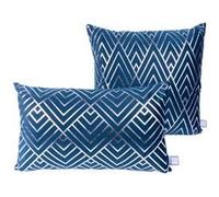 Lot de 2 Coussins Déco "Prisma II" 30x50cm Bleu Bleu G