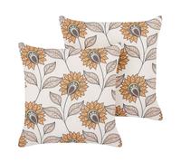 Lot de 2 Coussins Décoratifs Multicolores 45 x 45 cm à Motif Floral Tuberose