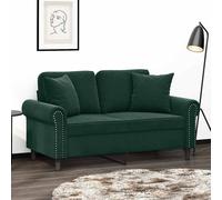 Lot de 2 Coussins Décoratifs Oreillers Patio Jardin Terrasse Rose Velours vidaXL